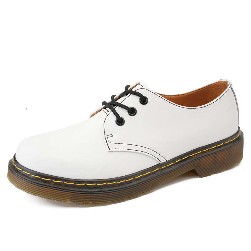 Large low cut shoes, cowhide, British style, large size short boots, round toe, men's and women's casual workwear shoes for couples