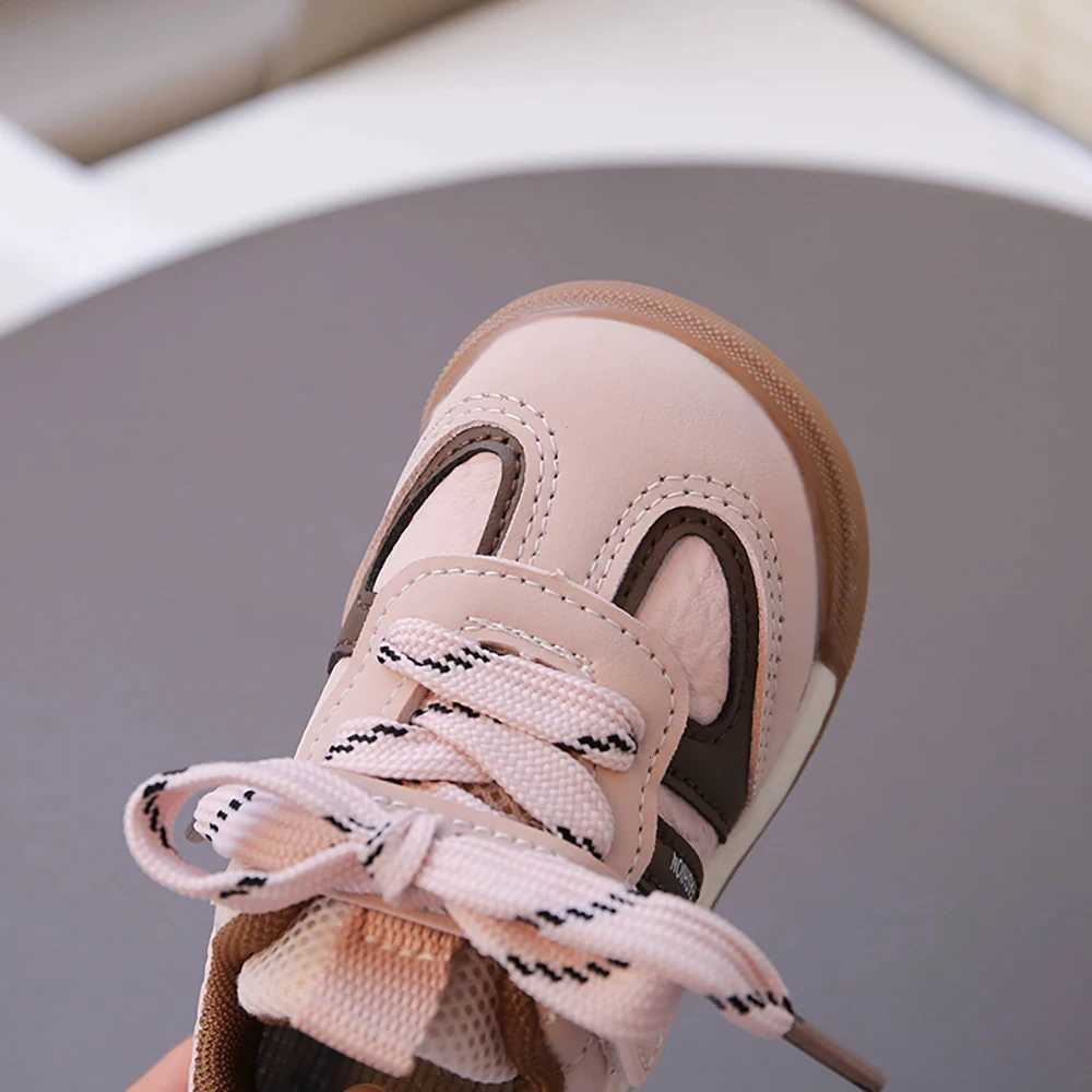 PU Leather Sport Shoes For Children 2025 Trend Fashion Childrens Tennis Shoes Soft-soled Anti-slippery Kids SneakersT251105