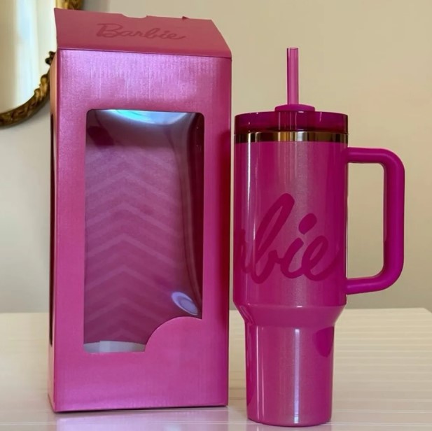 US STOCK With Floral Gift Boxes 40OZ Cups Insulated Stainless Steel Tumblers 40oz Rose Double Wall Vacuum Sealed Travel Mugs Big Capacity Water Bottle