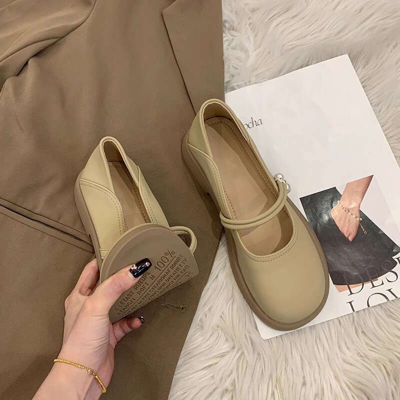 French Mary Jane Little Leather Women 2024 New Spring and Autumn Edition with Skirt for Children Single Gentle Style Evening Shoes