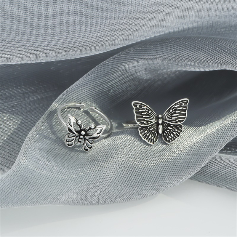 Hollow Butterfly for Female Students Korean Style Simple Cute Personality Fashion Ring Best Friend Ins Small Accessories