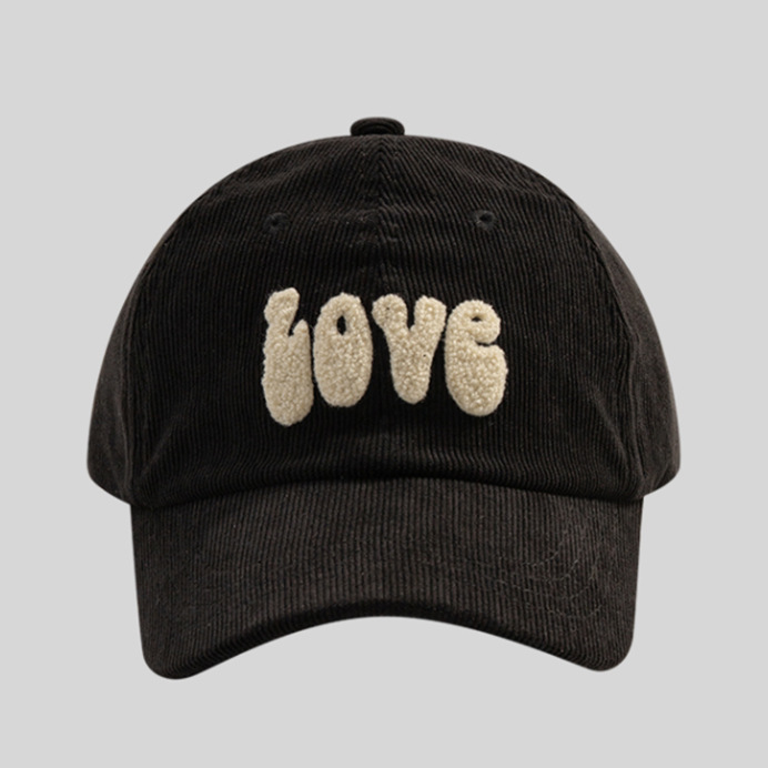 Retro casual Designer hat striped embroidered soft top baseball cap corduroy duckbill cap sports hats for women unisex free shipping adjustable