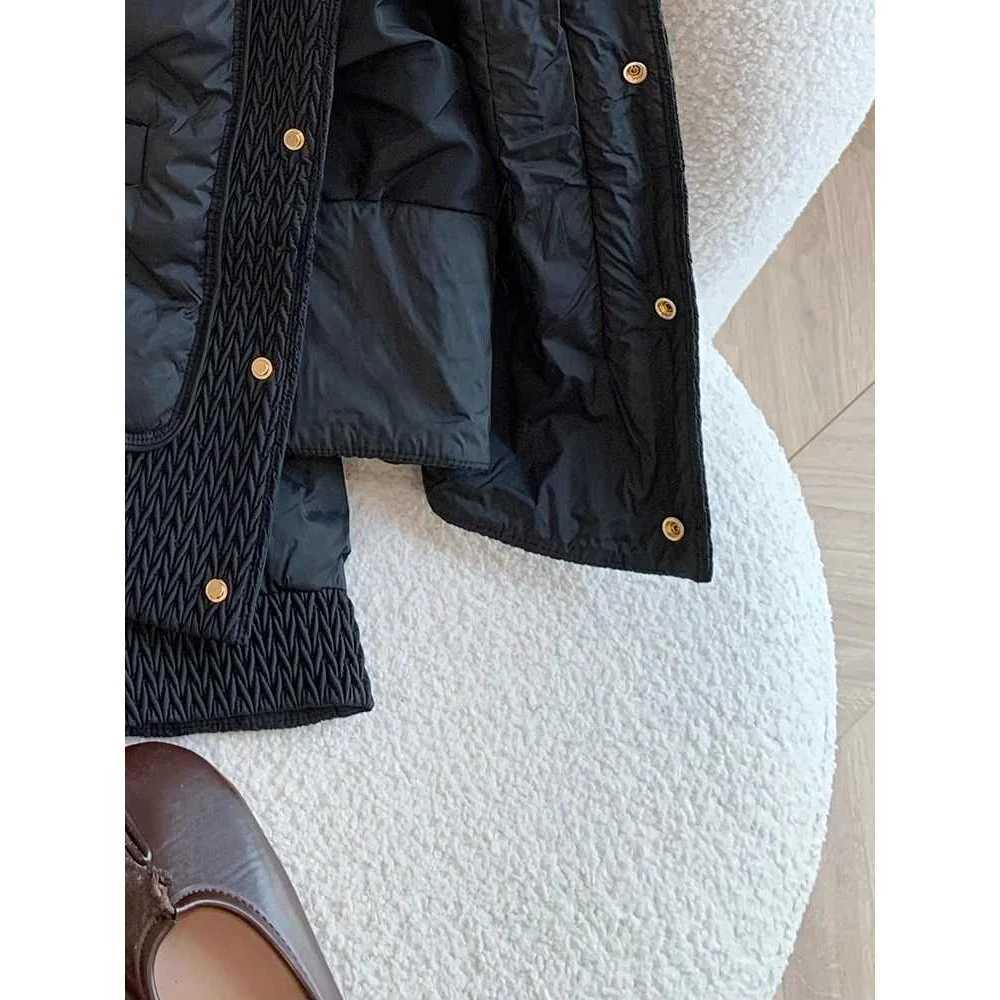 Womens Black Padded Jacket Warm Thicken Parka Jacket Harajuku Emo Polo-Neck Outerwear Jackets Vintage 2000s Winter Clothes 2025T251105