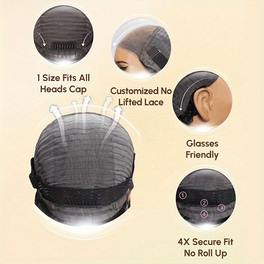 Glueless Wave Wig Bye Knots 7X5 Glueless | Cut Lace, Pre-Bleached Body Wave, Lace Front Wig With Invisible Knots, Pre Plucked Hairline, Put On And Go