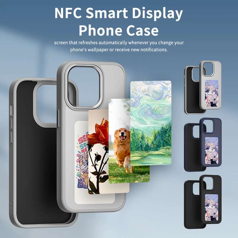 NFC Picture Ink for iPhone 16 15 14 13 Pro Max DIY Case Screen Phone Cover Cartoon Protection Funda Battery Free
