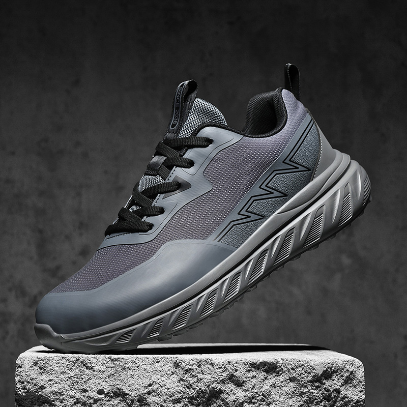 Men wider toe shoes mesh breathable thick sole height increasing lightweight comfortable barefoot sports shoes casual sneakers