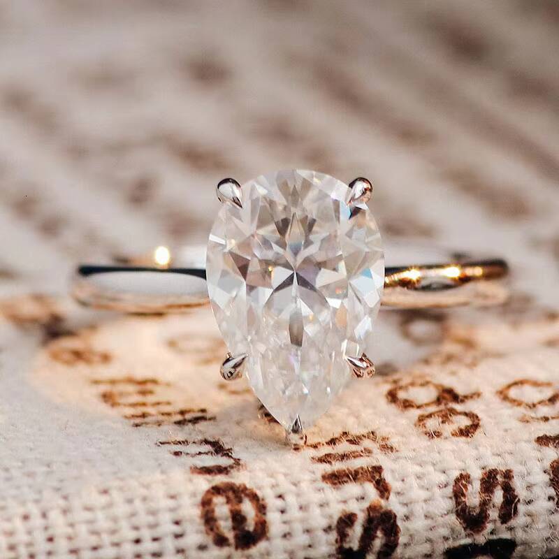New Design Wedding Jewelry 925 Bling Custom Fine Jewelry Promise Natural Diamond Ring