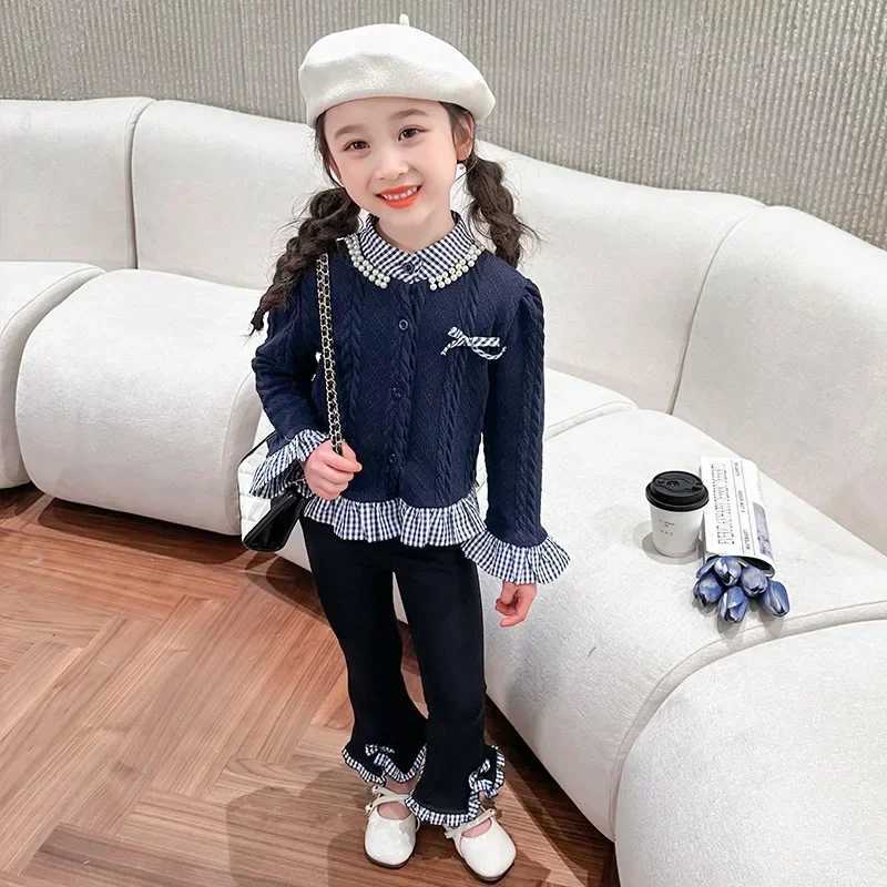 Toddler Girls 2-Piece Tweed Set - Chic Spring Autumn Outfit with Top and Skirt Baby Casual Elegant Style Baby Girl Clothes Y251105
