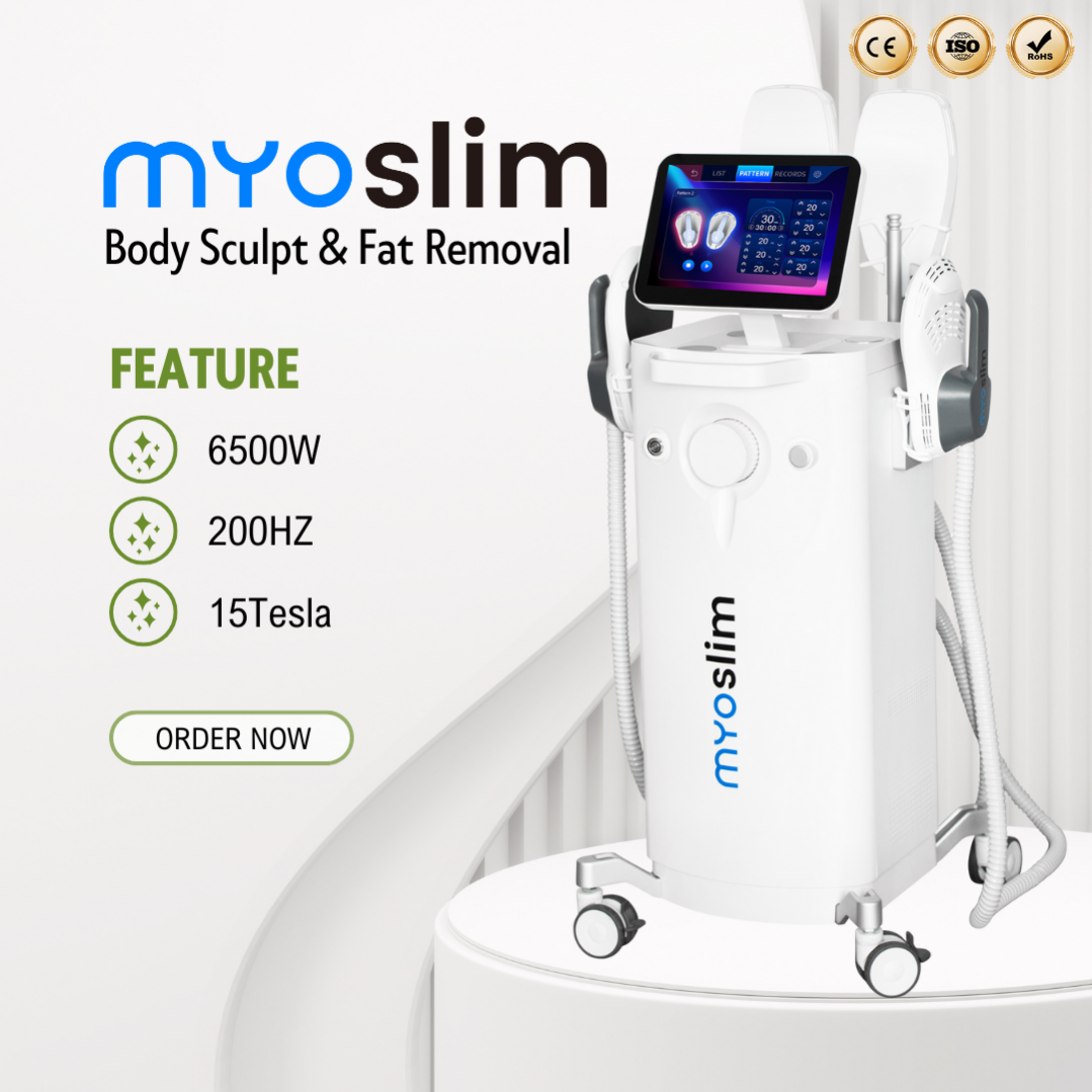 EMS RF Electrical Muscle Stimulation 15 Tesla 6500W Body Sculpting Equipment from Myoslim for Fat Control and Firming