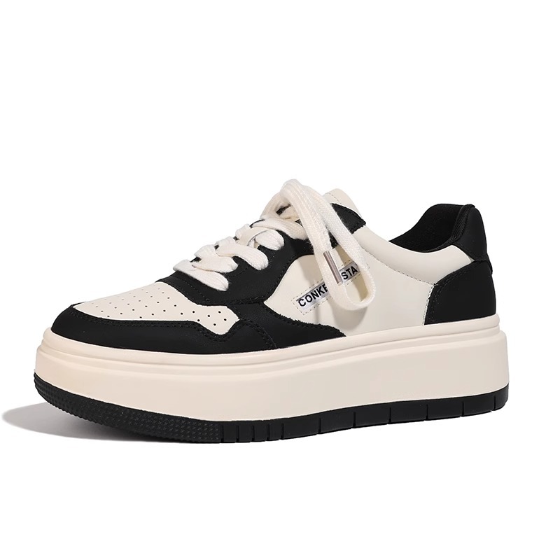 Panda board shoes women's spring 2025 new ins Internet celebrity student casual versatile platform white shoes