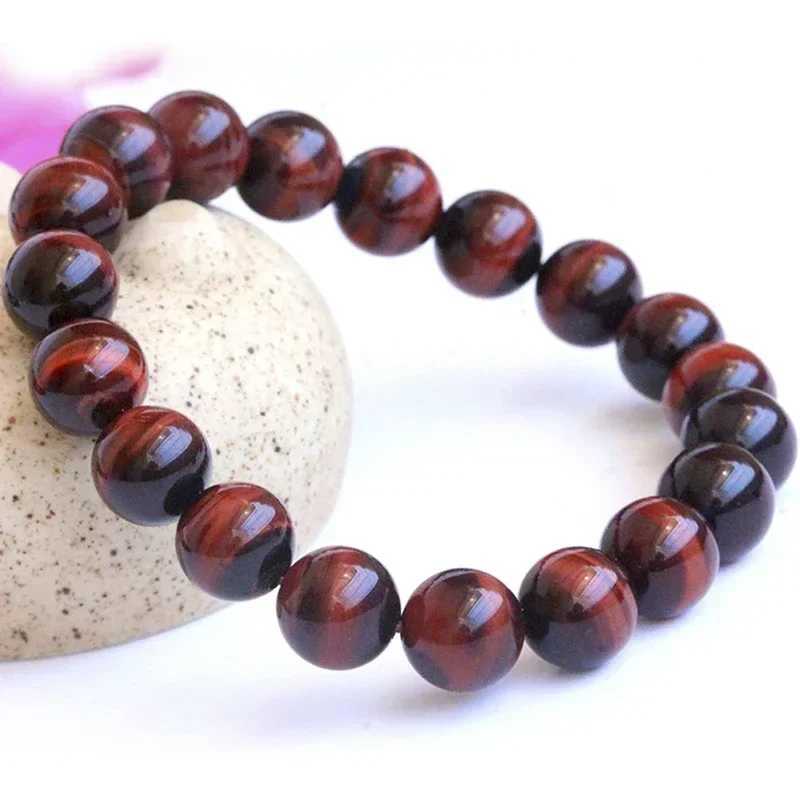 Natural Red Tiger Eye Stones Buddha Beaded Couples Jewelry Exquisite Fashion Elastics for Men and Women C251105