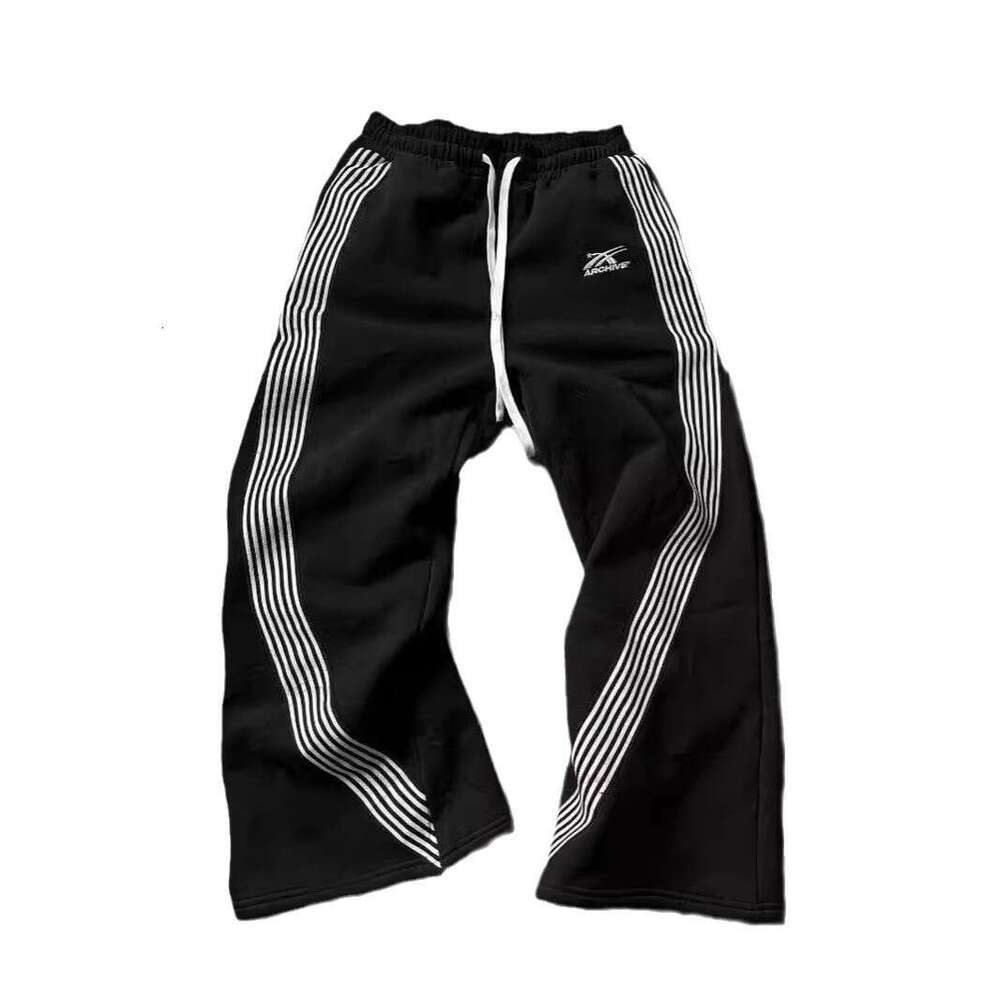 Casual Plus Size Men's Long Cross-Border Versatile Sweatpants Loose Trendy Fleece Couple Pants B5