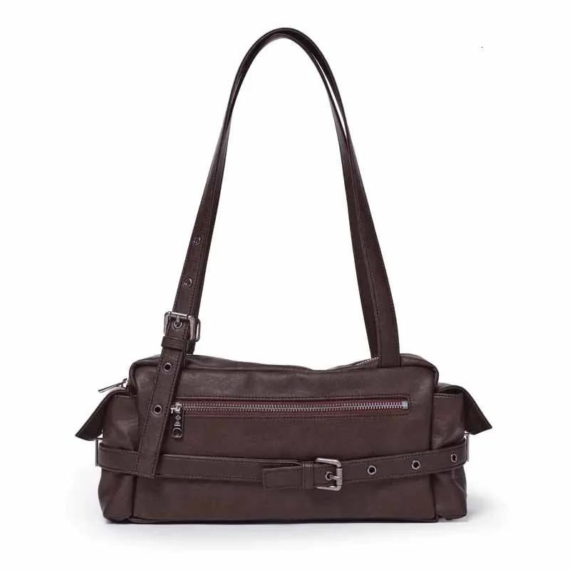 2025 Korean n Soft Leather Crossbody Bag Womens Saddle Bag Underarm Bags Four Colors Small Bag Sli Trendy Handbag 251031