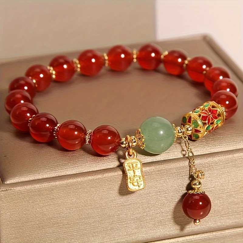 2025 Elegant Red Agate Bead Suitable for Women To Wear - Multi Functional for Women Jewelry C251105
