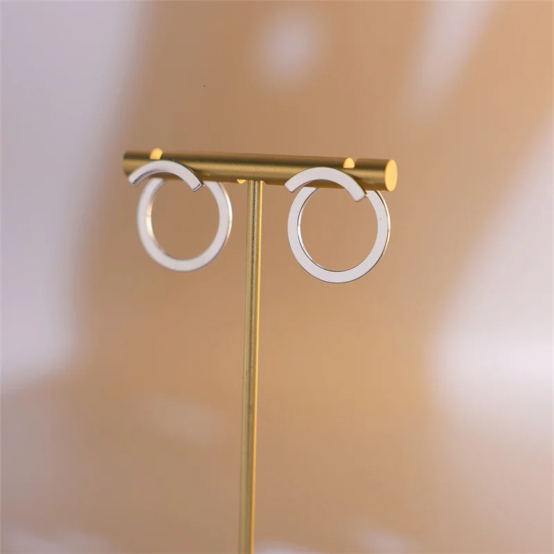 There is a pair of retro geometric circular earrings on the back suitable for womens fashion and personalized n A outfits elegan 250326