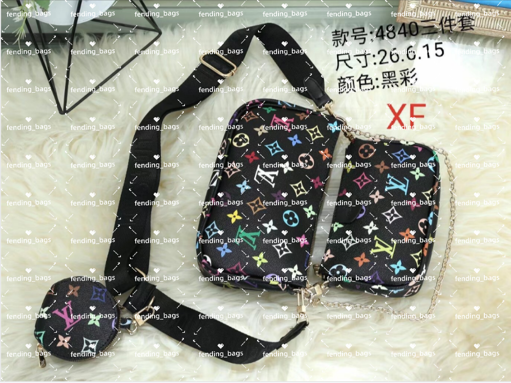 Chain luxury Designer Bag Wallet Cross Body Shoulder Purse Fashion Lady Shopping Handbag Women Letter Popular Totes Trio 3 piece set