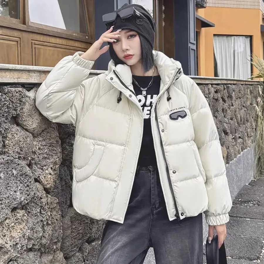 New Winter Korean Women Parkas Hooded Down Cotton Padded Jacket Female Overcoat Thick Warm Short Outwear Lady OuterwearT251105