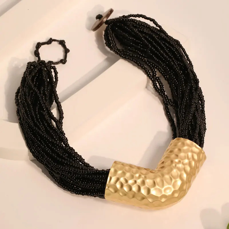 Statement Boho Colorful Beads Necklace Handmade for Women Trendy Wedding Party Jewelry Accessory 251031