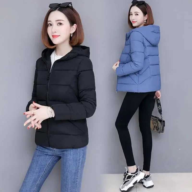 2023 New Down Cotton Jacket Womens Winter Coat ladys Lightweight Padded Jacket ladys Padded Jacket Autumn Hooded Outwear RedT251105
