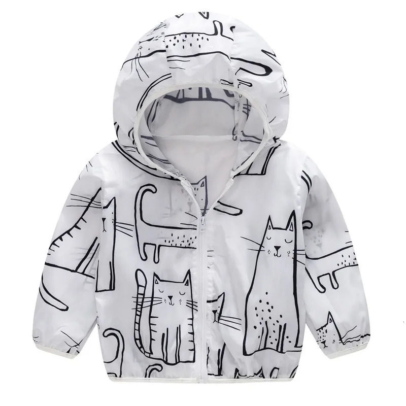 Clothing Hoodie Jacket Summer Sun Protection Unconditional Shirt 27 Year Old Boys and Girls Sweet Cartoon Printed Fashion Childrens 250325z