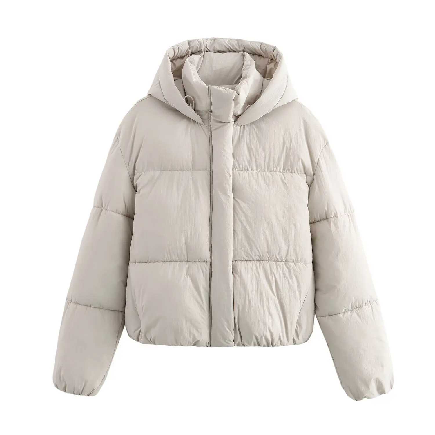 2025 Summer Womens Clothing European and American Style Fashion Loose Hooded Long Sleeve Puffer Jacket J251105