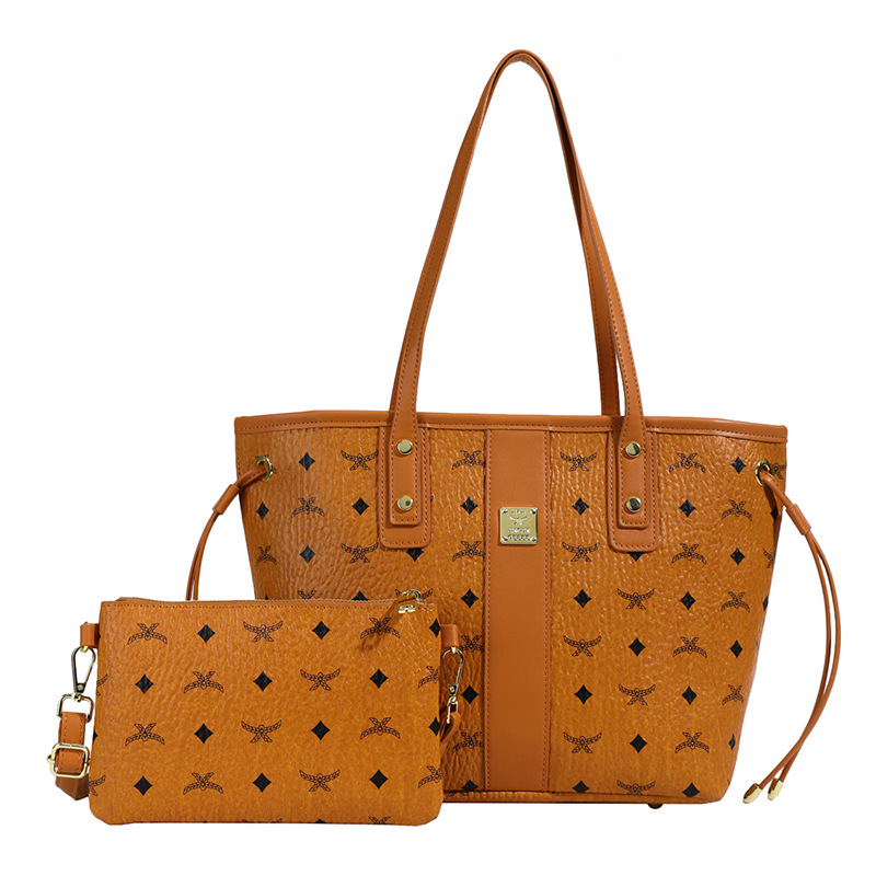 The new fashion senior sense of temperament printed color women bag hand bill shoulder crossbody Tote bag 2025s hot