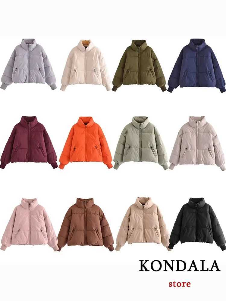KONDALA Autumn Winter Women Jackets Thicken Streetwear Oversized Parkas Long Batwing Sleeve Pockets Fashion 2025 Female CoatsT251105