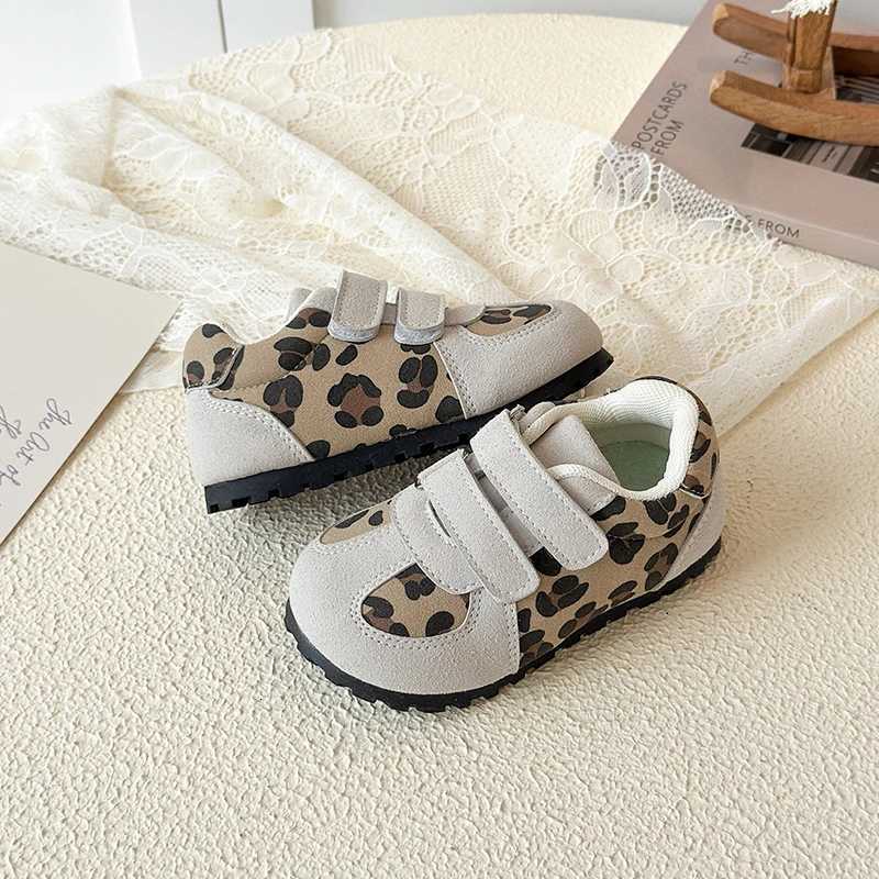 Childrens Toddler Sneakers 1-8 Years Old Leopard Boys Girls Single Shoes Four Seasons Red Soft Non-slip Kids De Training ShoesT251105