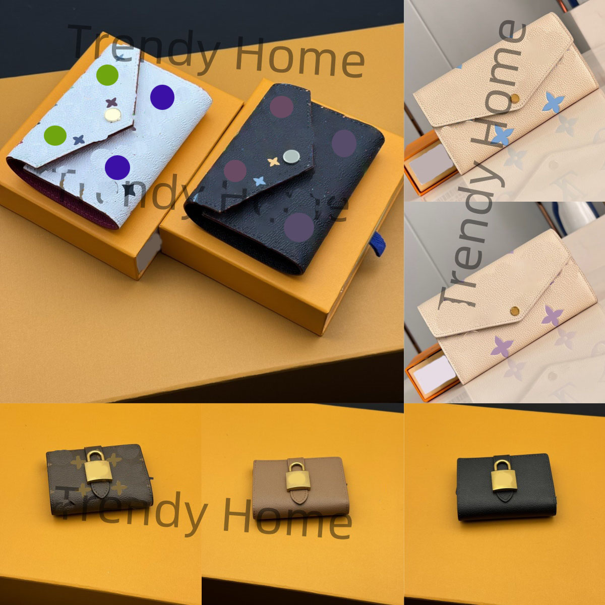 Designer classic fashion print clutch bag All-in-one card coin Purse Mini zipper small Bag Women's bag