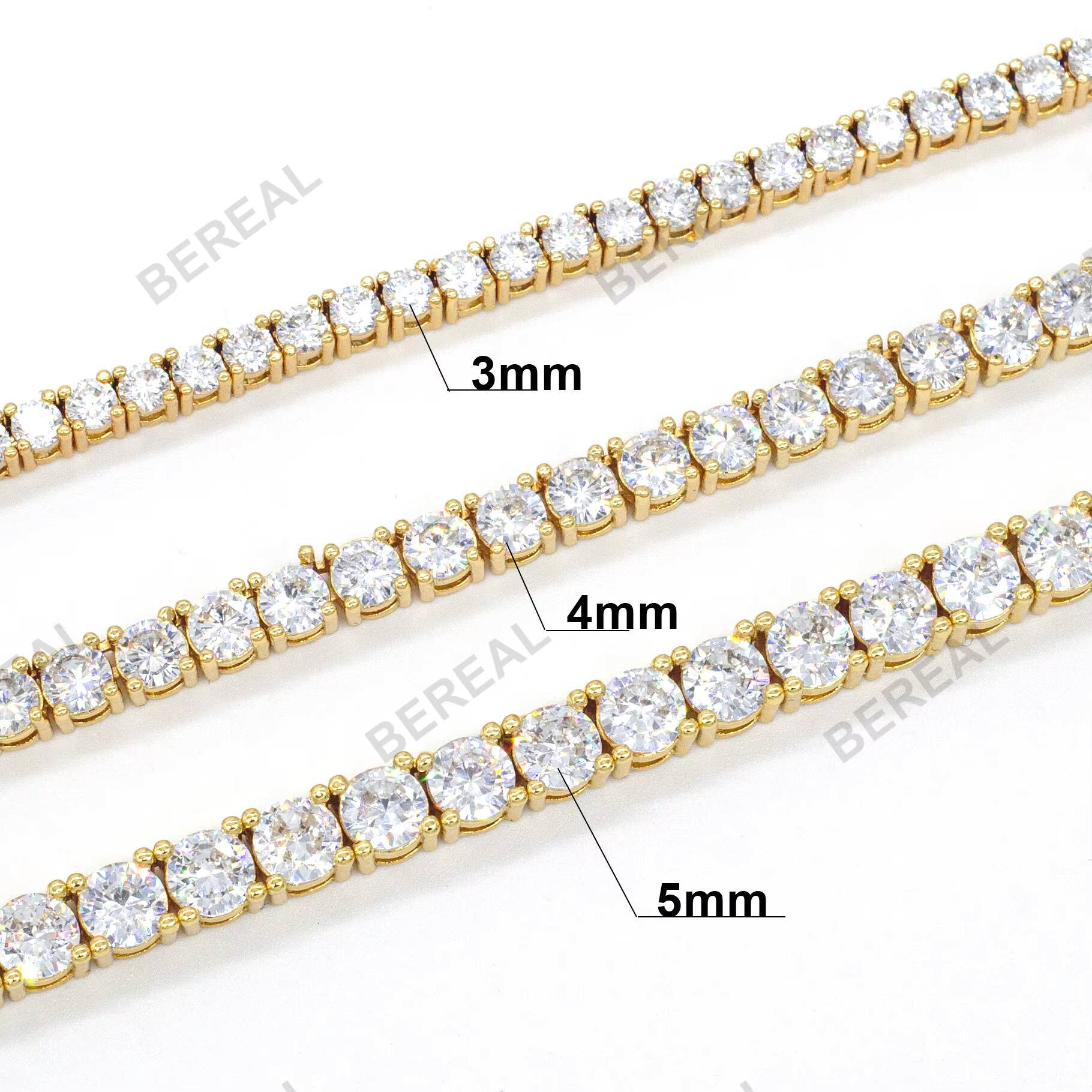 Custom Fine Jewelry 10K 14K Solid Gold VVS Moissanite Diamond Tennis Chain Necklace Bracelet Iced Out Chain Men Women Jewelry