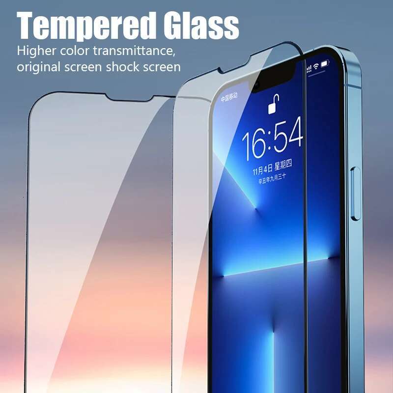 3PCS Tempered Glass 13 12 11 16 Pro Mini Screen Protector for iPhone X XS Max XR 7 8 14 15 Plus SE 2020