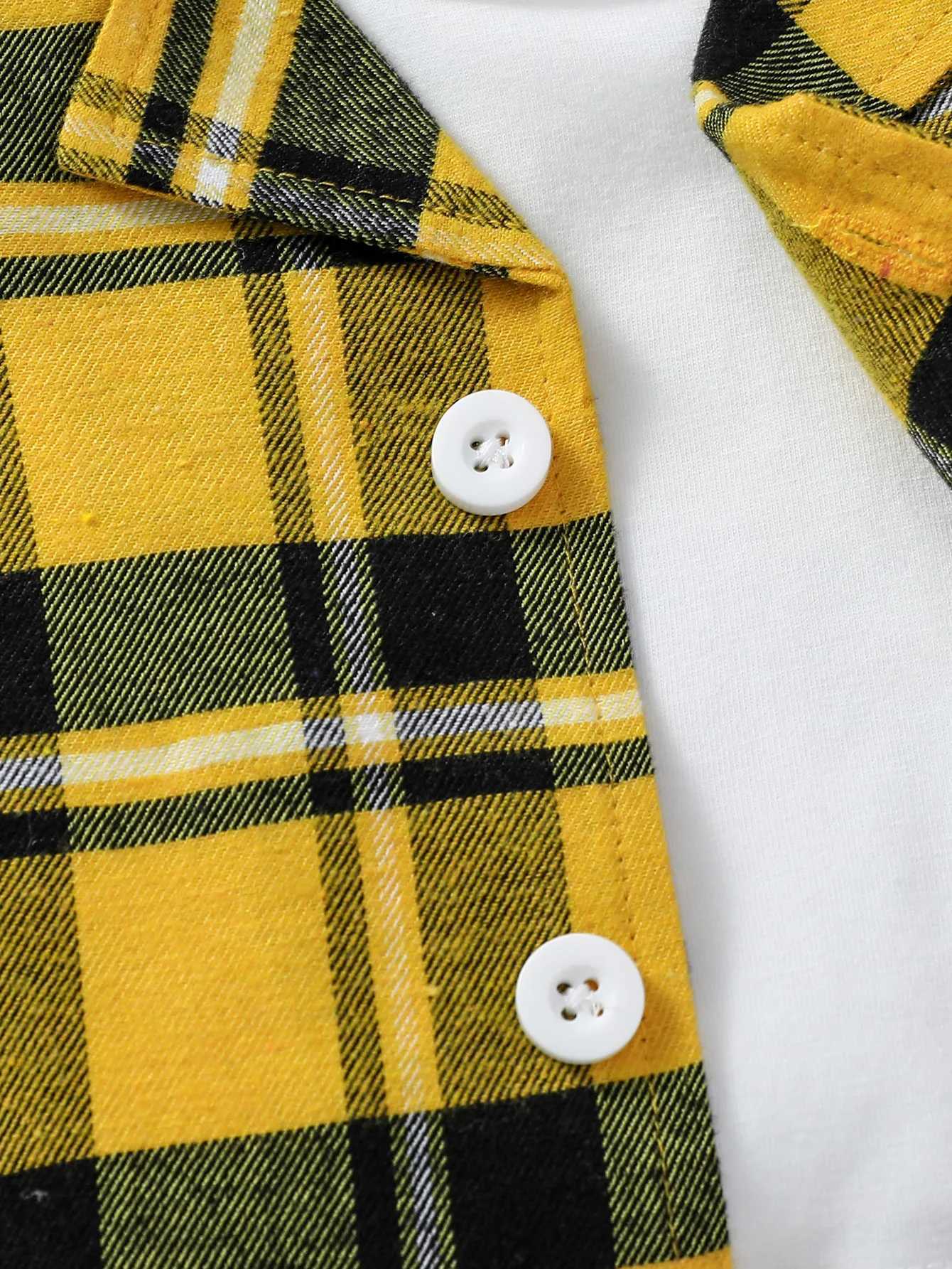 3Pcs Baby Gilrs Turn-down Collar Plaid Shirt Fall Skirt Set For 1-3Y Fashion Outdoor Clothing WearHat Y251105