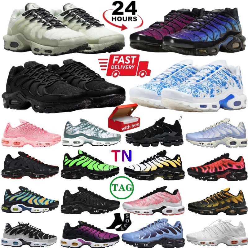 Free Shipping tn tnss chaussure tn3 1 Triple Black White Hyper Pink Volt Lisboa Naples Running Shoes Mens Women Gradient Men designer Trainers Sports Sneakers