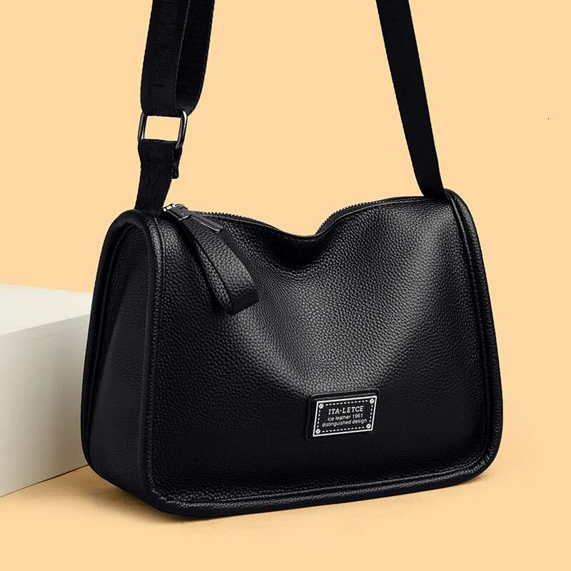 Large Capacity Soft Leather Handbag Women High Quality Messenger Bags Designer Shoulder Crossbody Sac Ladies Casual Tote