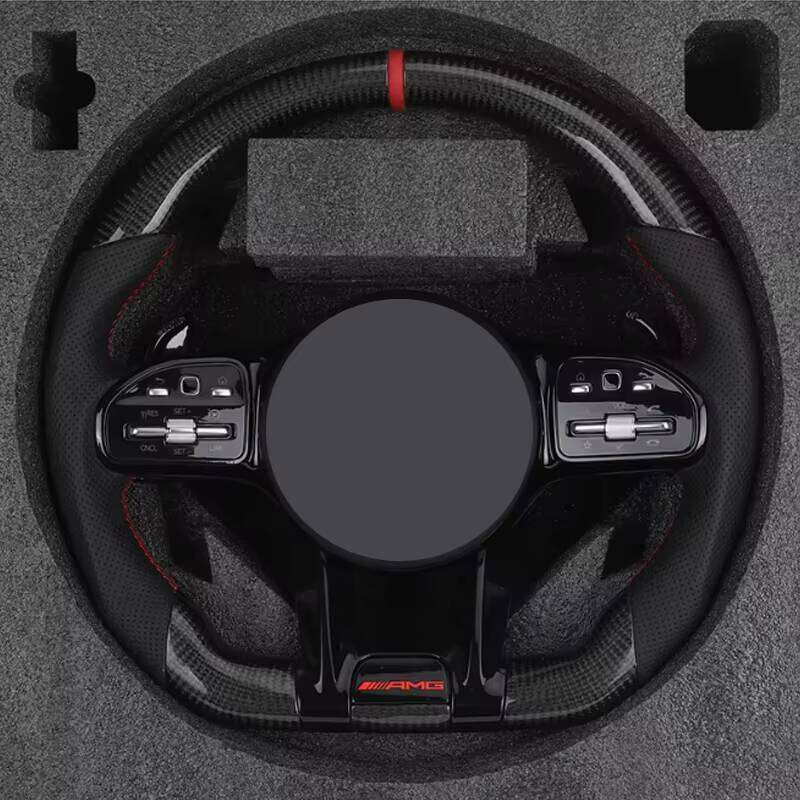 Black Style Half Perforated Leather Carbon Steering Wheel for Mercedes Benz W213 C238 W463 W464 W222 C217 CLS C257 W205 C63 AMG
