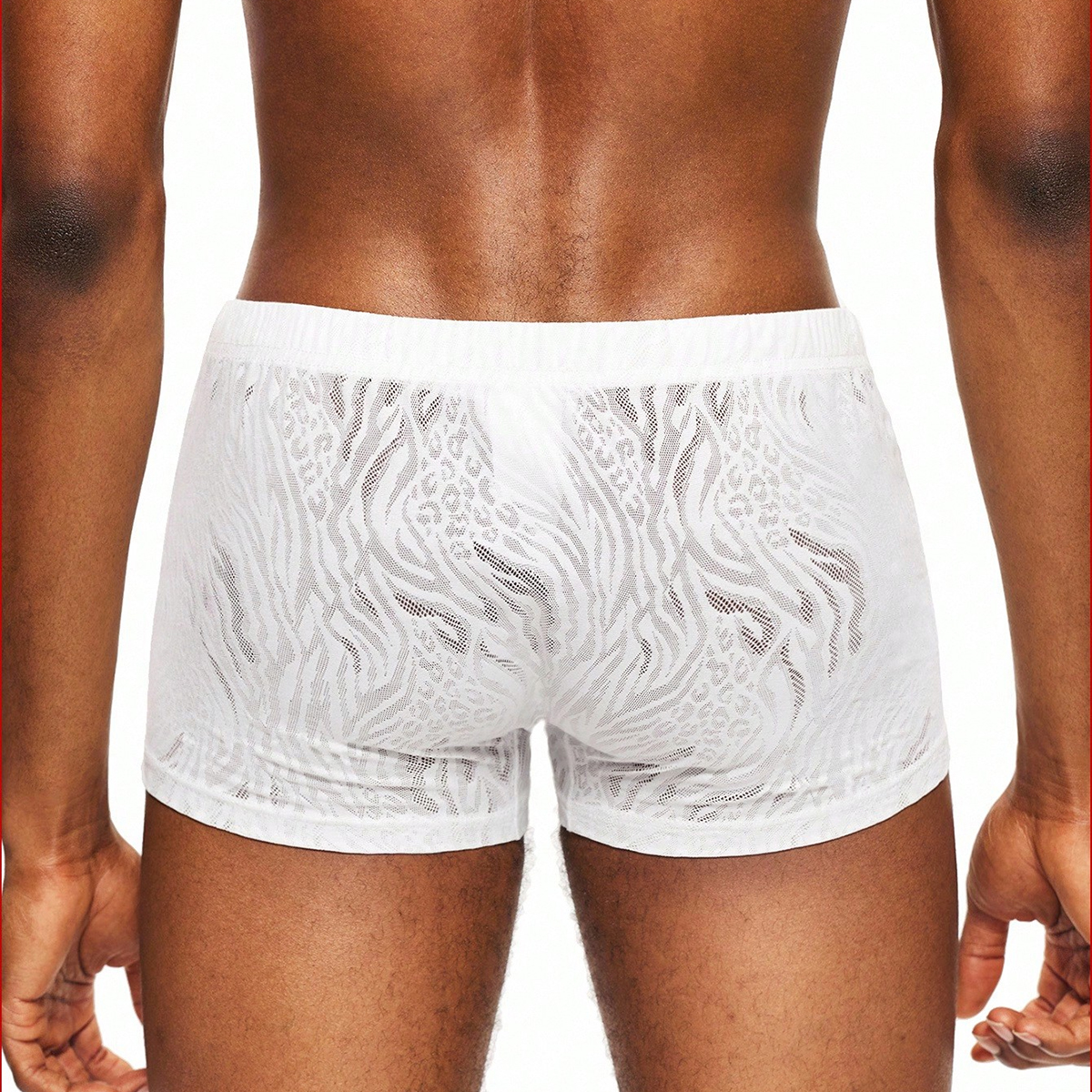 Men's Underwear-Men's Mesh Lace Boxer Shorts - Lightweight Breathable Skin-Friendly Loose Casual Shorts-250102