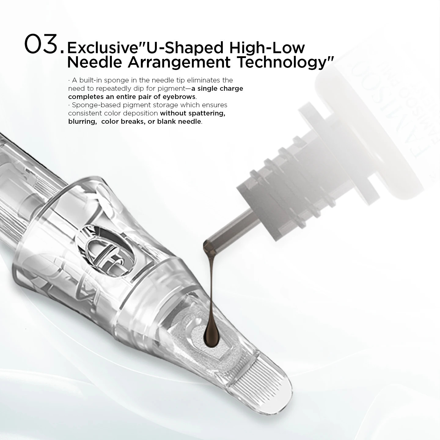 10Pcs U14/018-ST Universal Tattoo Cartridge Needles Built-in Sponge Half-wall Needle For Tattoo Machine For Eyebrow Lips Tattoo 251104