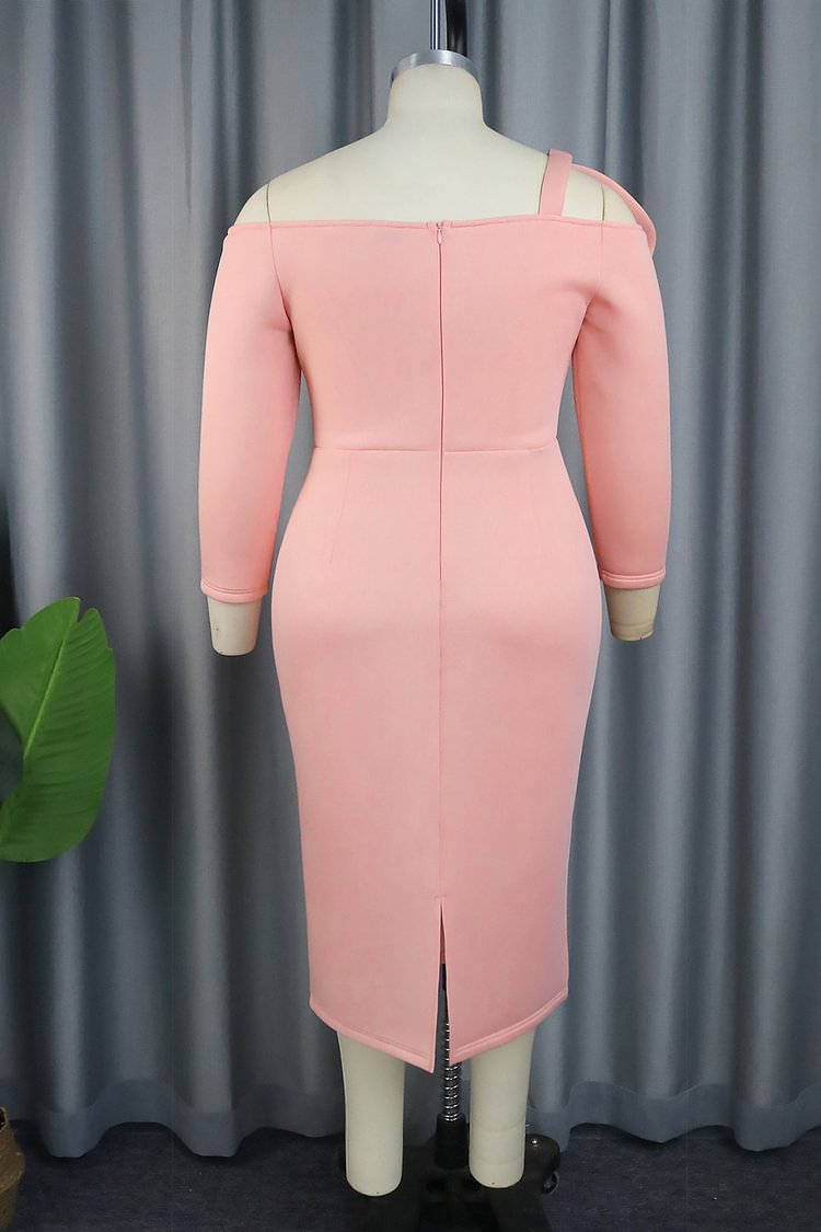 Aso Ebi Pink Evening Dress Formal Party Prom Gowns Off The Shoulder Weddings Reception Gown Formal Occasion Dress Vestidos De Noche Plus Size Customiz