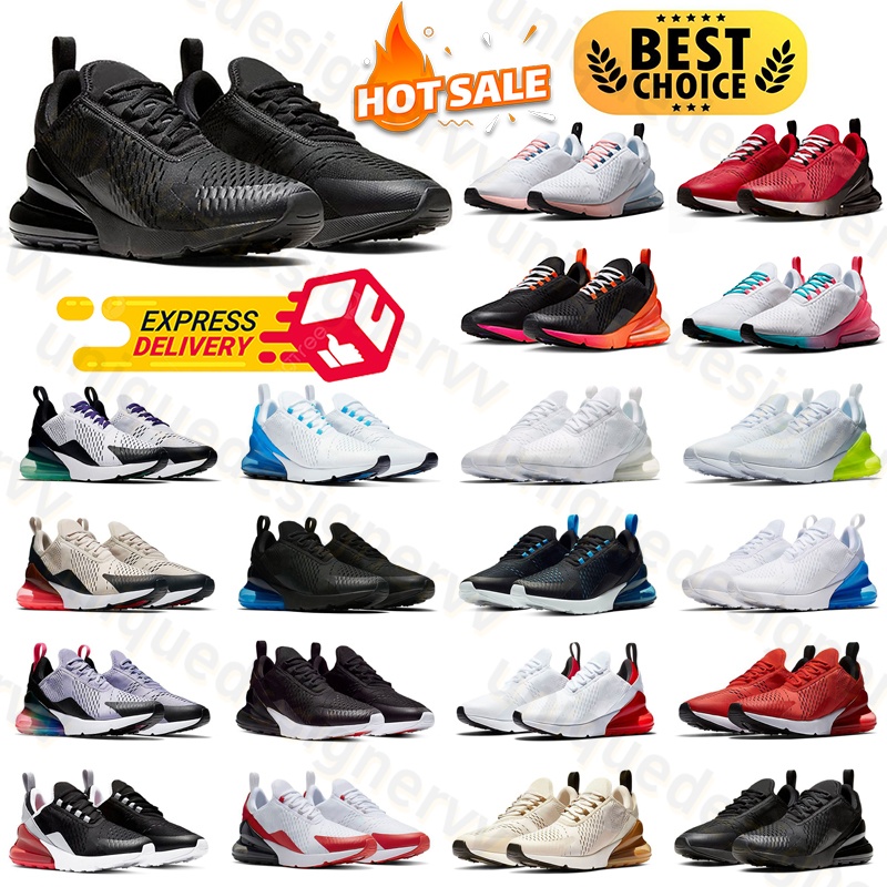 Designer Running Shoes 270 270s Triple Black Core White Red Blue Mens Womens trainers Sports Sneakers shoes size 36-45