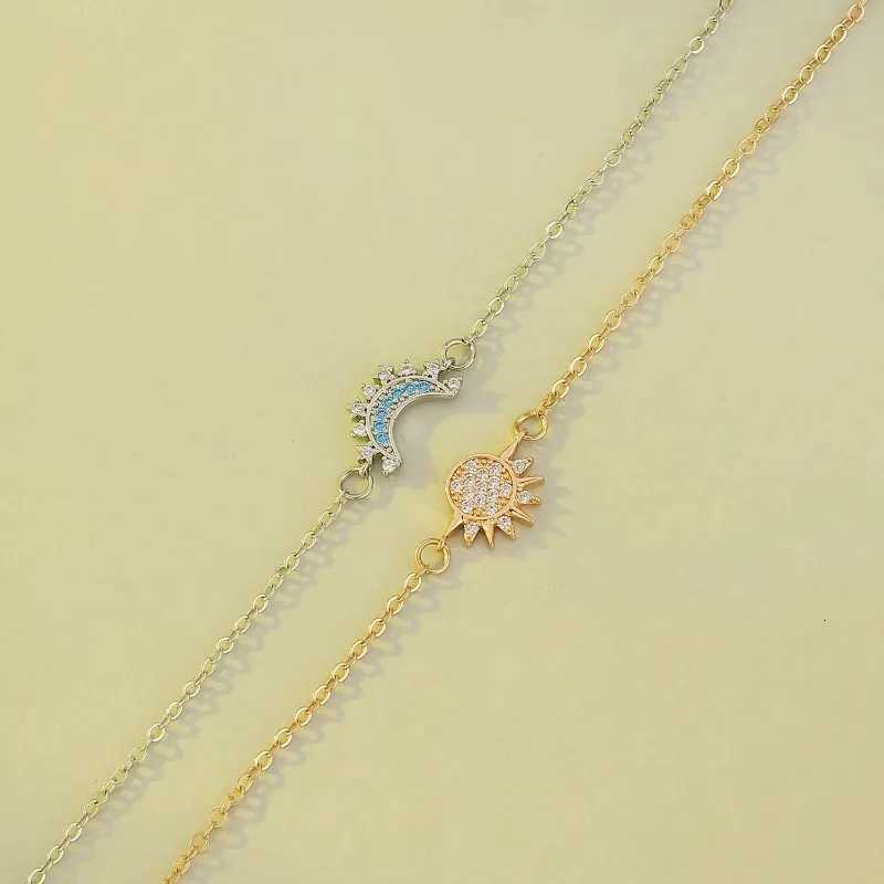 1/2Pcs Adjustable Couple Bracelets Set Sparkling Cubic Zirconia Sun and Moon Bracelet for Women Party Wedding Jewelry GiftXJ251105