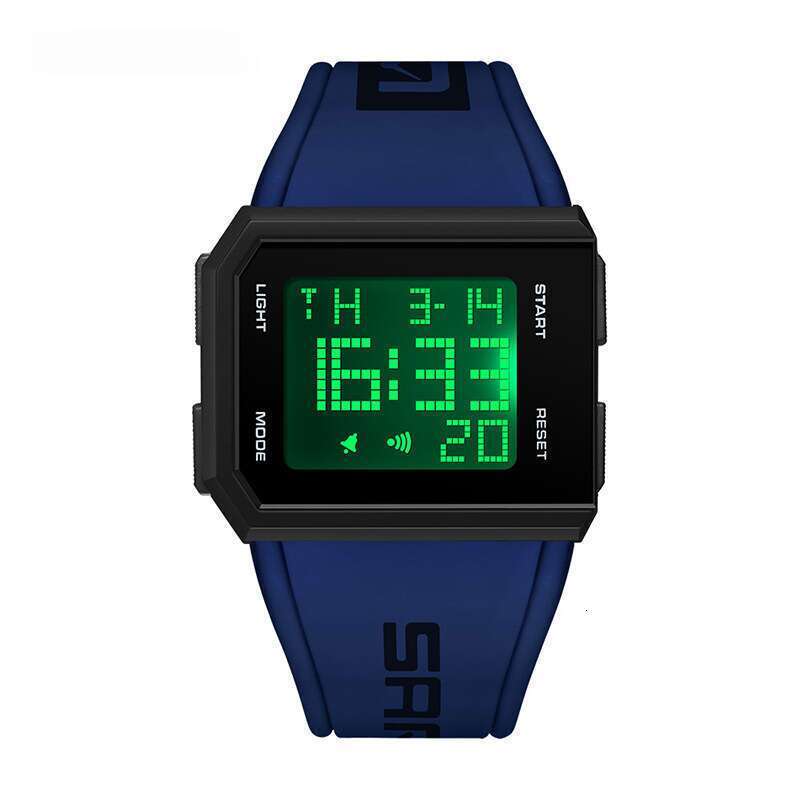 DHwatches Sanda Square Watch Men and Women, Single Display Luminous Electronic Watch, Multifunctional Personality Wristwatch for Teenagers