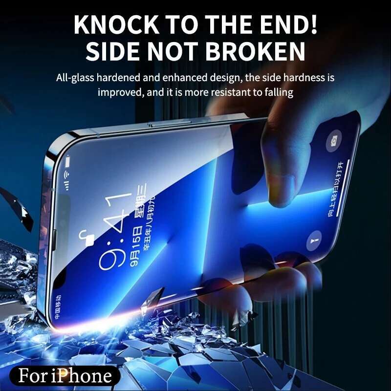 Cut Edge Tempered Glass For iPhone 15 14 13 12 11 16 Pro Max Screen Protector iphone14 Plus X R XS XR Full Cover Film