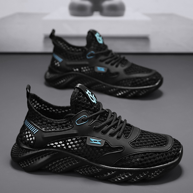 Hollowed-out breathable shoes for men and women 2025 summer new arrivals light mesh comfortable sneakers casual travel hiking men's shoes plus si