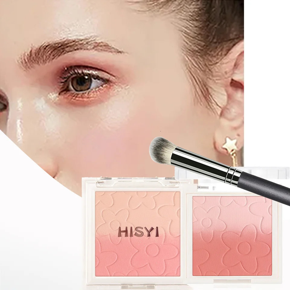 Korean Gradient powder blusher and Fluorescent Palette Makeup Soft Nude Glow 250325