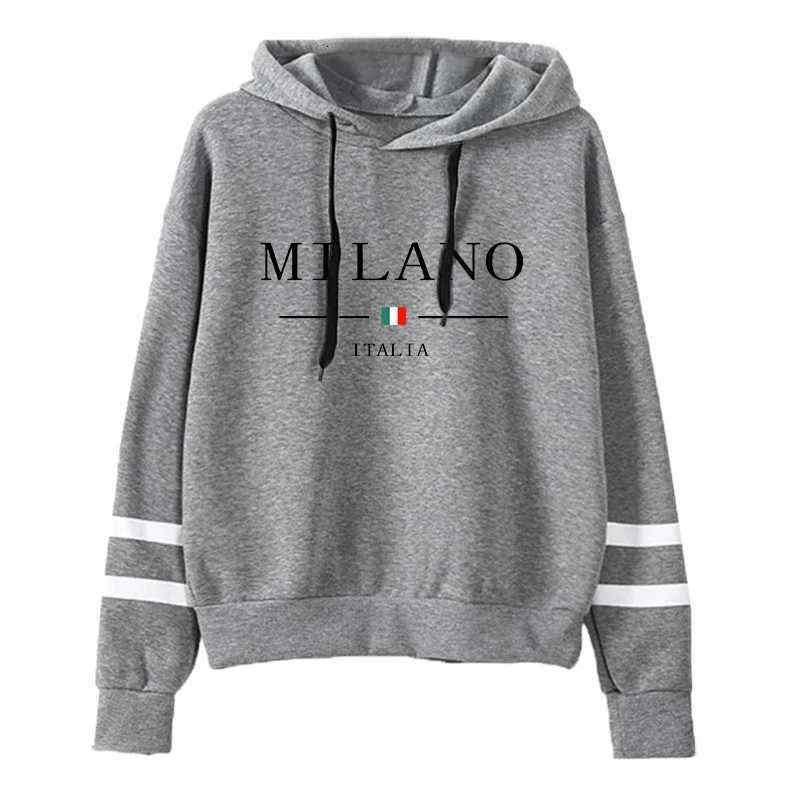 Hoodies Womens Sweatshirts Hot Sales Printing Daily Versatile Pullovers Stripe Jogging Sports Clothing Casual Woman Hooded TopsT251105