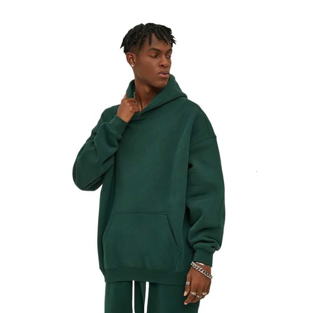 Unisex Navy Blue Oversized Hoodie Set Casual Streetwear Two Piece Outfit for Men WomenT251105