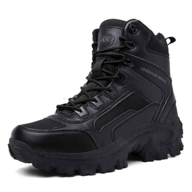 Large Winter Desert Boots High Top Lace up Rubber Sole Outdoor Mountaineering Shoes Men's Tactical Training Martins