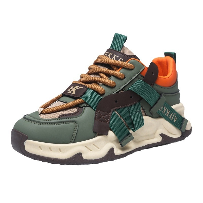 designer shoes new Men's sports shoes spring style fashionable shoes for men thick-soled height-increasing trendy all-match height-increasing