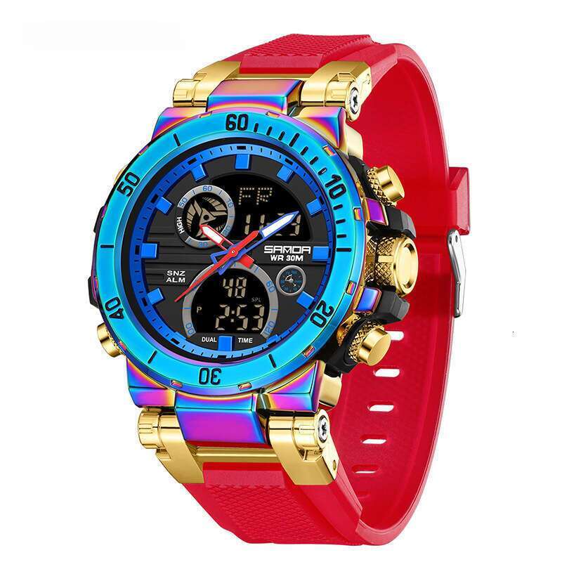 DHwatches Sanda Brand TEMU Student Fashion Alarm Clock Multifunctional Electronic Watch