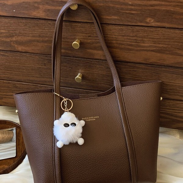 This Year S Popular Soft Leather For Women New Large Capacity Shoulder Commuting Tote Bag